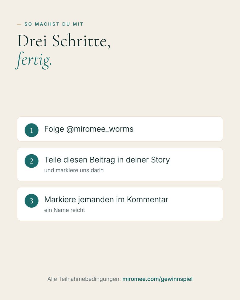 So machen Sie mit: folgen, Beitrag in der Story teilen, jemanden im Kommentar markieren